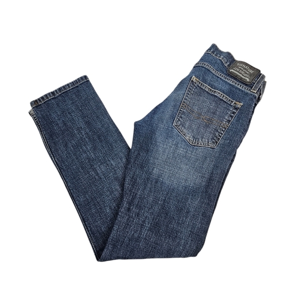 Signature Levi's Strauss Painted Dark Wash Denim Slim Straight Size 29x32 W41 - Picture 11 of 13